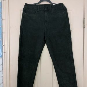 American Eagle Dark Green Corduroy Mom Jean